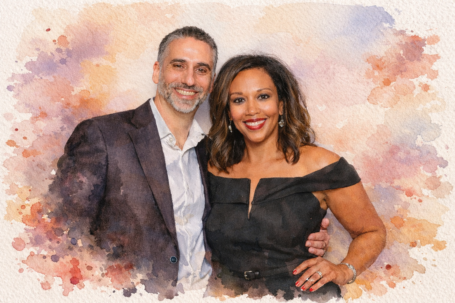 AI Watercolor Portraits for weddings 4